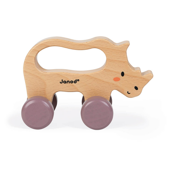 Janod WWF Wooden Walk-Along Rhino