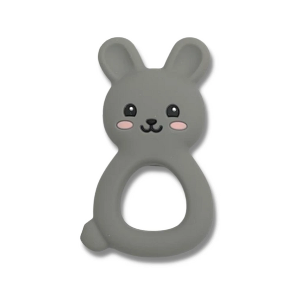 Jellystone Designs Jellies Bunny Teether – Soft Grey