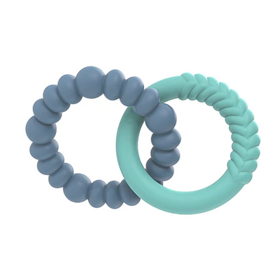Jellystone Designs Sunshine Baby Teether – Soft Mint And Soft Blue