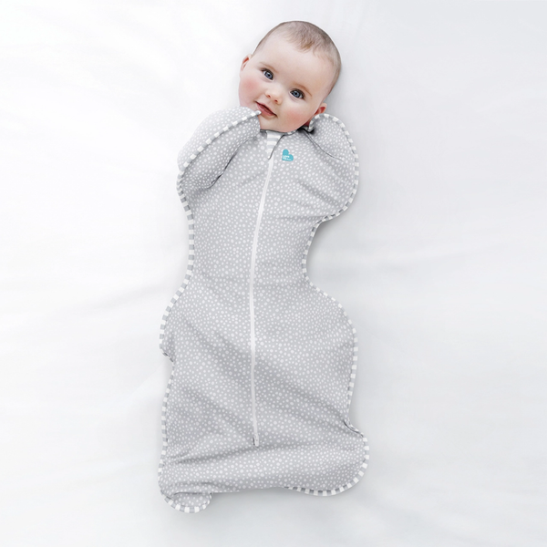 Love To Dream Swaddle Up Bamboo 1.0 Tog – Grey Wave Dot Medium
