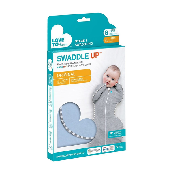 Love To Dream Swaddle Up Original 1.0 Tog – Blue Small