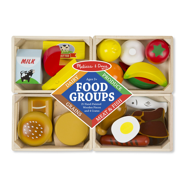 Melissa & Doug 木製玩食趣 – 四類食物組