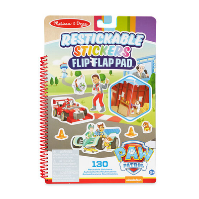 Melissa & Doug PAW Patrol Restickable Stickers Flip-Flap Pad - Classic Missions