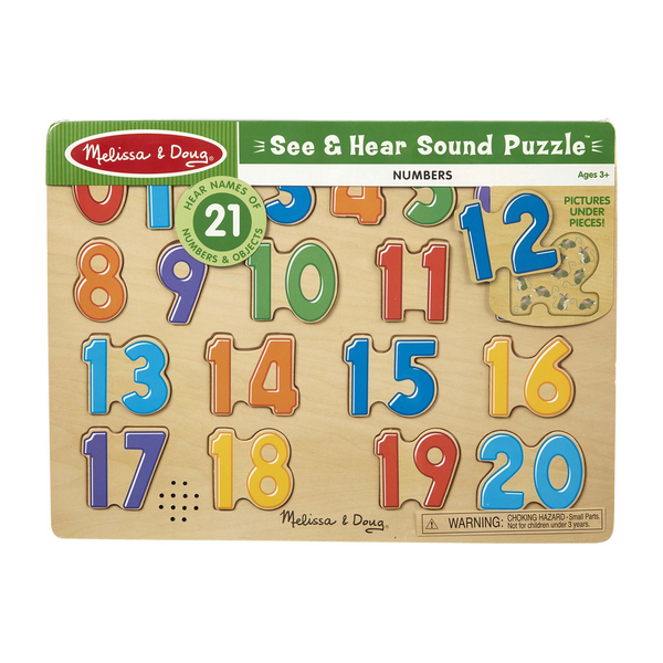 Melissa & Doug Sound Puzzle 21Pcs - Numbers