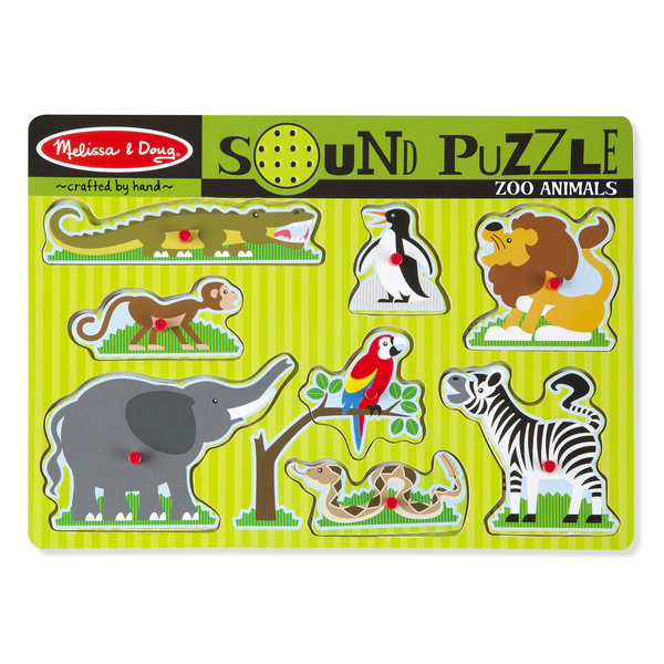 Melissa & Doug Sound Puzzle 8Pcs - Zoo Animals