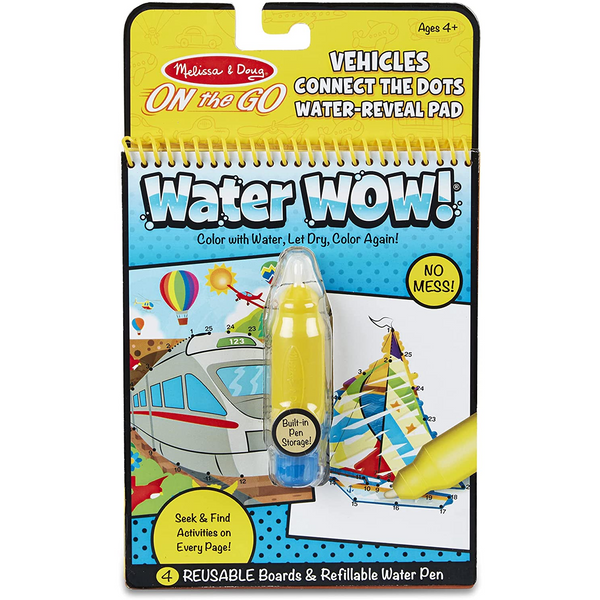 Melissa & Doug Water Wow Connect The Dots - Vehicles