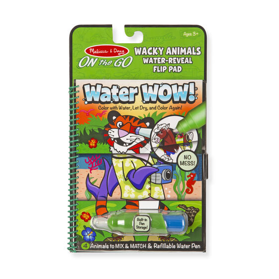 Melissa & Doug Water Wow! - Wacky Animals Water Reveal Flip Pad