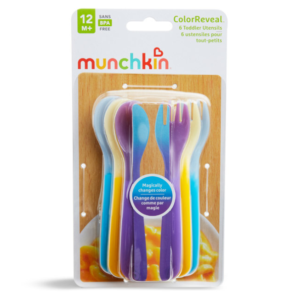 Munchkin ColorReveal™ Color Changing Toddler Forks & Spoons 6Pk