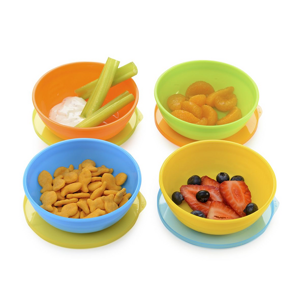 Munchkin Love-A-Bowls 4Pk Feeding Set - Blue/Orange/Yellow/Green