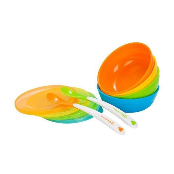 Munchkin Love-A-Bowls 4Pk Feeding Set - Blue/Orange/Yellow/Green