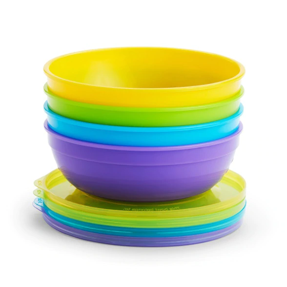 Munchkin Love-A-Bowls 4Pk Feeding Set - Blue/Purple/Green/Orange