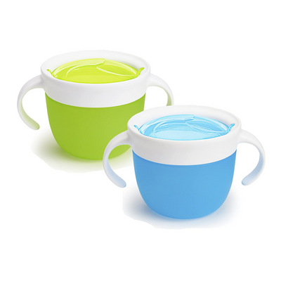 Munchkin Snack Dispenser 9Oz 2Pcs/Pack - Blue/Green