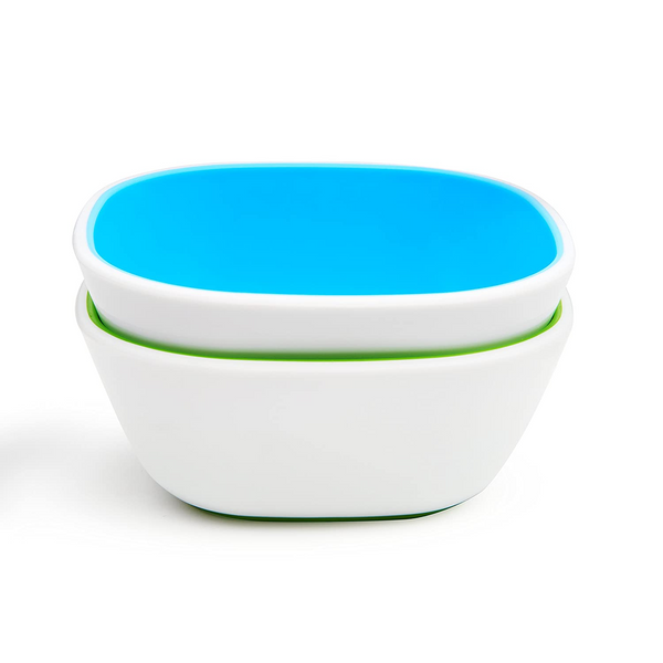 Munchkin Splash Toddler Divided Plate And Bowl Dining Set – Blue/Green