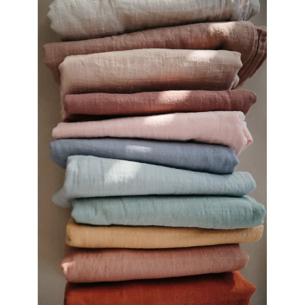 Mushie Muslin Swaddle Blanket Organic Cotton – Flowers