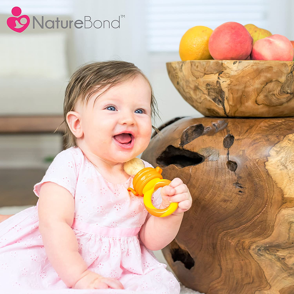 Naturebond Baby Food Feeder Pacifier 2Pcs/Pack - Yellow/Orange
