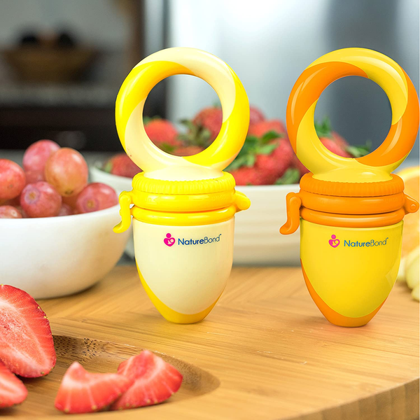 Naturebond Baby Food Feeder Pacifier 2Pcs/Pack - Yellow/Orange