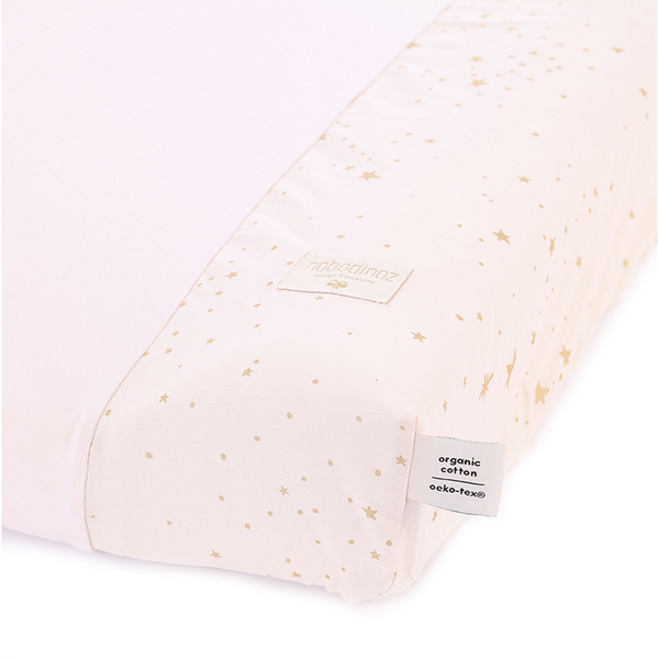 Nobodinoz Calma Changing Cover - Gold Stella/Dream Pink