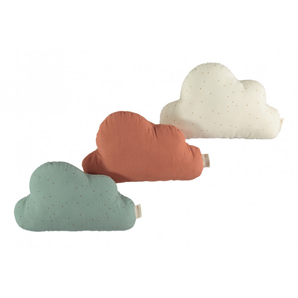 Nobodinoz Cloud Cushion – Toffee Sweet Dots/Eden Green