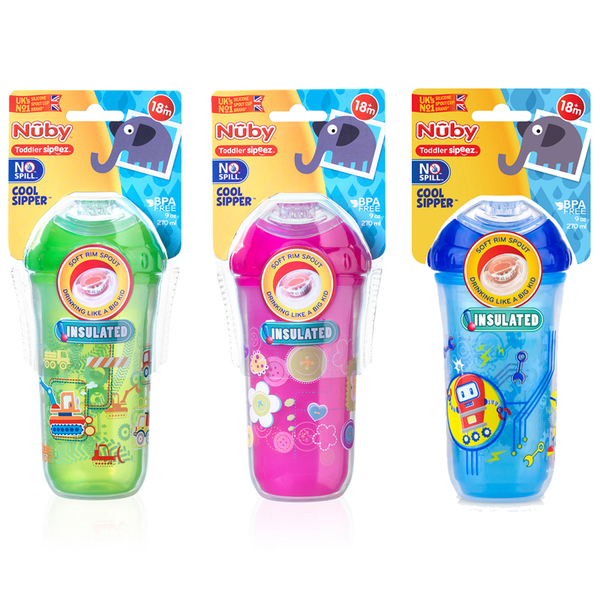 Nuby Insulated Cool Sipper 270ml - Blue