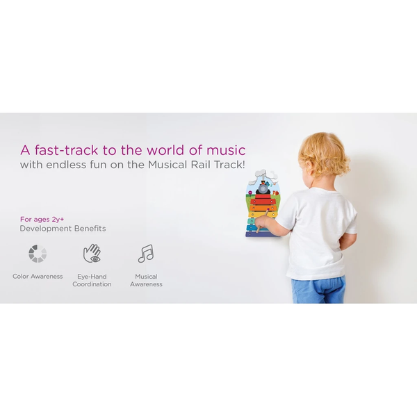 Oribel VertiPlay牆貼玩具系列 –音樂小火車 (⽊琴)