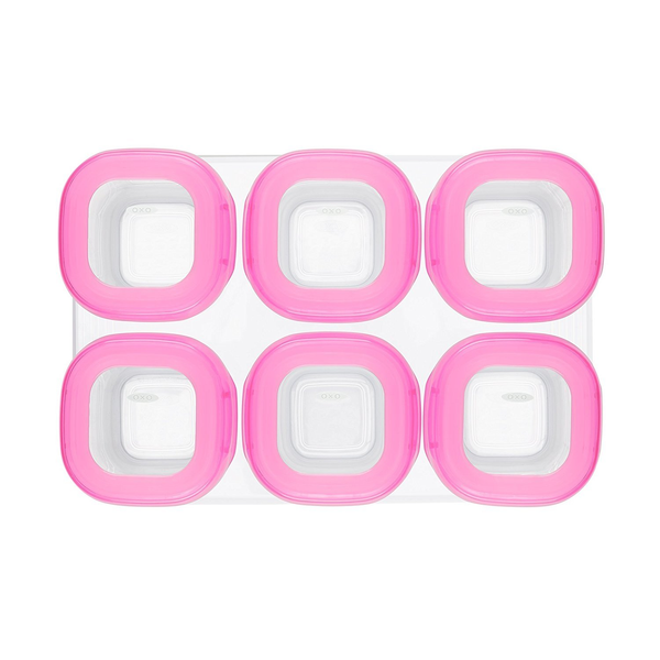 Oxo Tot 矽膠食物冷存格 2 Oz – 粉紅色