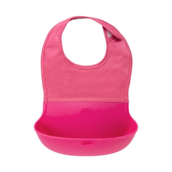 Oxo Tot Roll-Up Bib – Pink