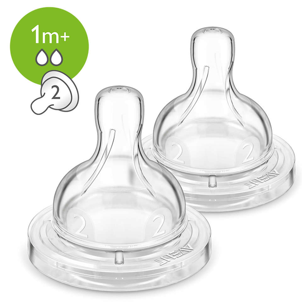 PHILIPS AVENT CLASSIC ANTI-COLIC TEAT SLOW FLOW 2PCS/PACK