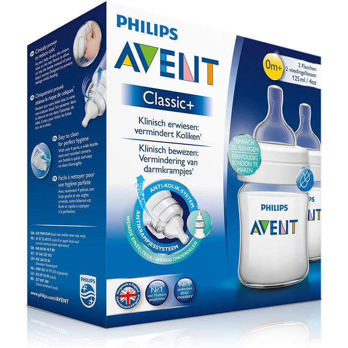 Philips Avent Classic+防絞痛嬰兒奶瓶 125ml (2件裝)