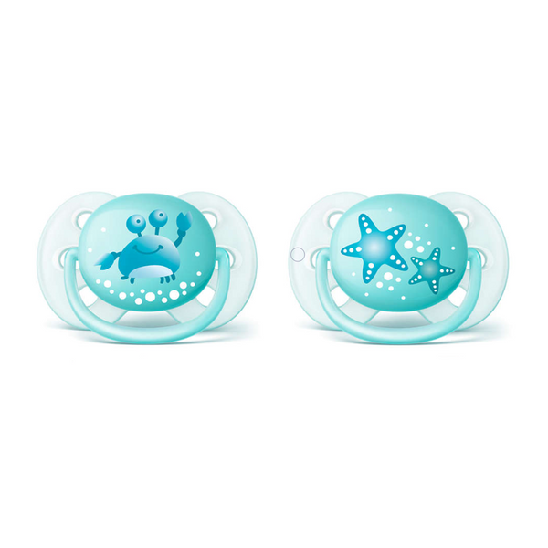 Philips Avent Ultra Soft Soother 0-6M 2Pk – Blue