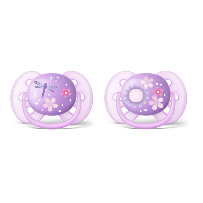 Philips Avent Ultra Soft Soother 6-18M 2Pk – Purple