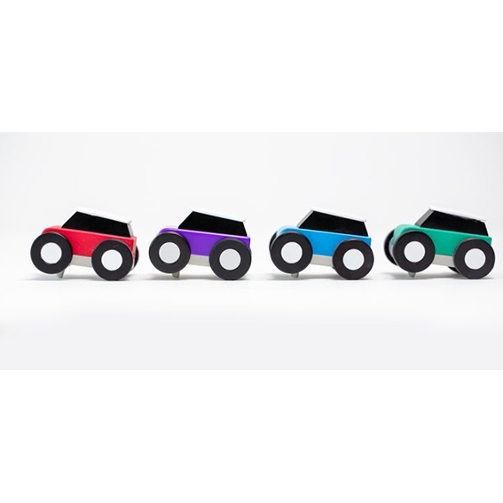 Qbi 磁吸軌道玩具車 - 4色玩具車 擴充配件