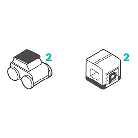 Qbi Magnetic Cubes Expansion Kit – Cars And Garages (4Pcs)