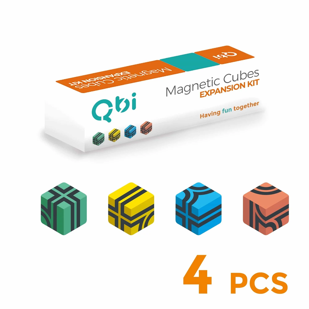 Qbi Magnetic Cubes Expansion Kit – Cubes (4Pcs) | Baby Sophie