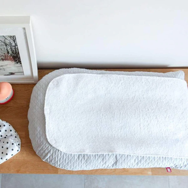 Red Castle Changing Mat - Fleur De Coton ® Pearl Grey