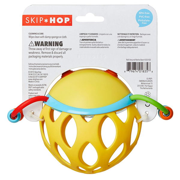 Skip Hop Explore & More Roll-Around Rattle - Bee