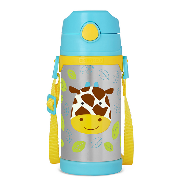 Skip Hop Zoo Insulated Stainless Steel Straw Bottle 360ml – Giraffe