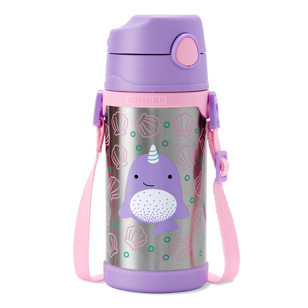 Skip Hop Zoo Insulated Stainless Steel Straw Bottle 360ml – Narwhal