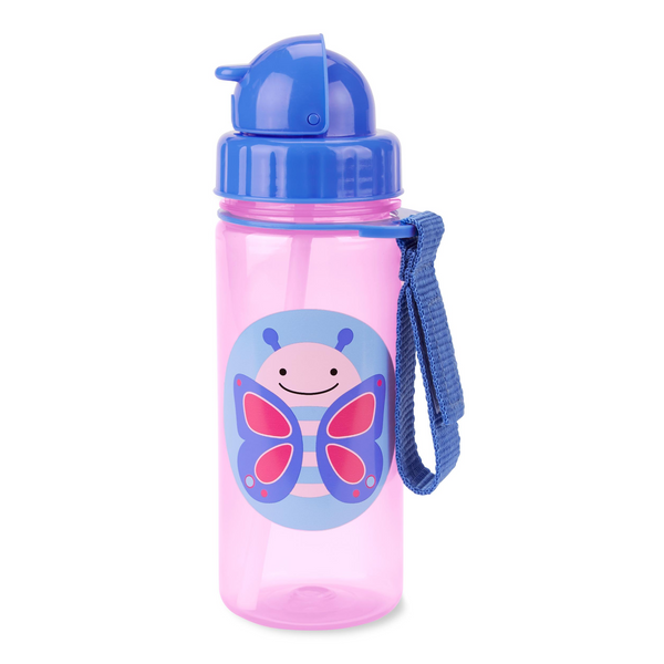 Butterfly Zoo Stainless Steel Little Kid Straw Bottle
