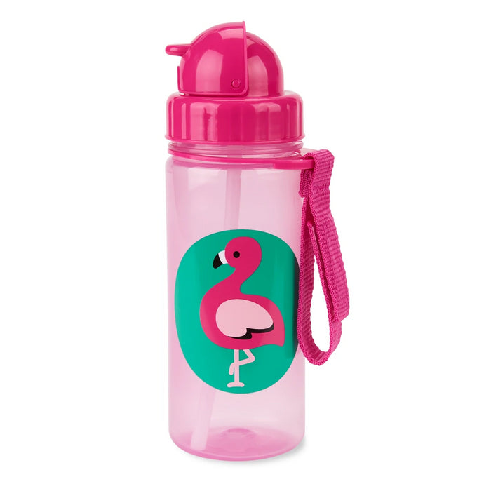 Skip Hop Zoo PP Straw Bottle 13 Oz – Flamingo