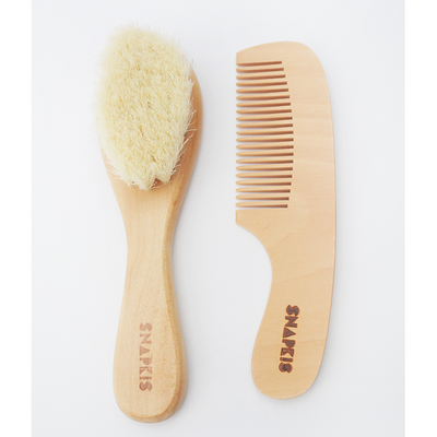 Snapkis Baby Wooden Brush & Comb Set