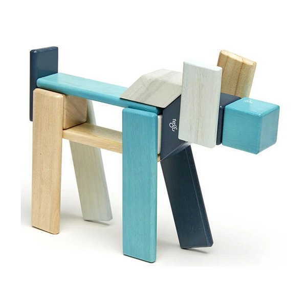 Tegu Classics Magnetic Wooden Blocks 24-Piece Set – Blues