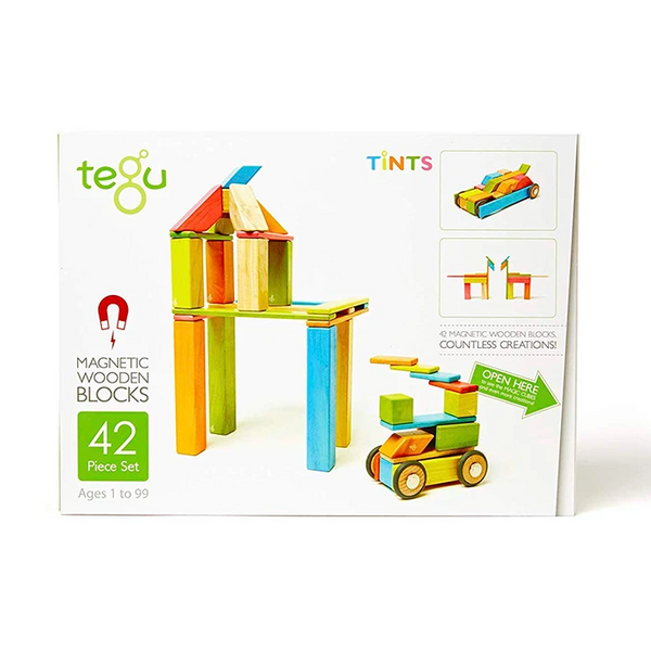 Tegu Classics Magnetic Wooden Blocks 42-Piece Set – Tints