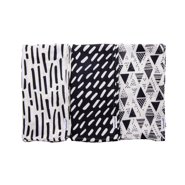 Tiny Twinkle Kaffle® Swaddle Blanket 3Pk - Black & White Set