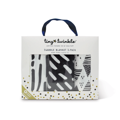 Tiny Twinkle Kaffle® Swaddle Blanket 3Pk - Black & White Set