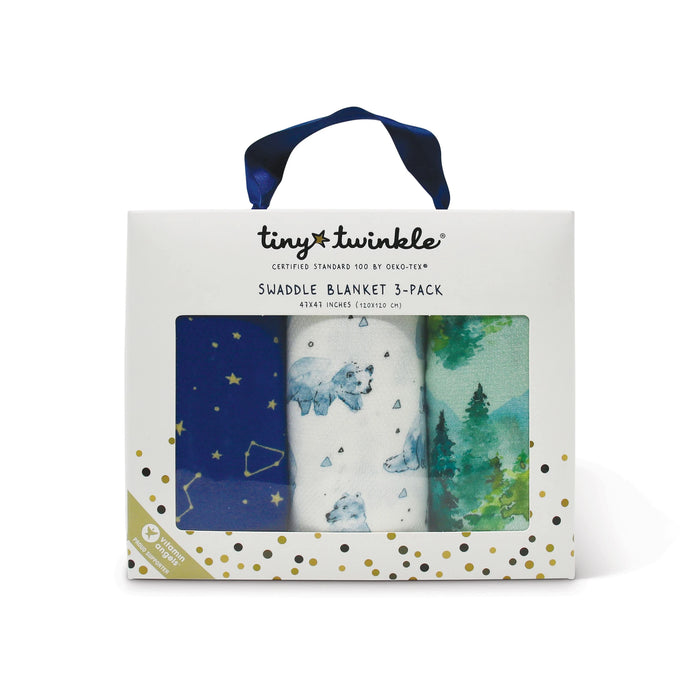 Tiny Twinkle Kaffle韓式提花編織紗巾 (3件裝) – 森林/小熊/星座