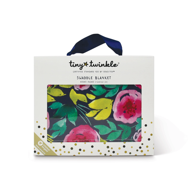 Tiny Twinkle Kaffle® Swaddle Blanket - Painted Peony