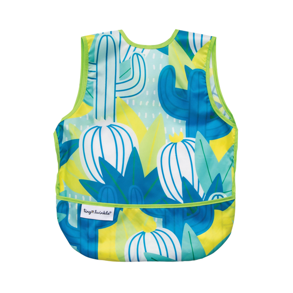 Tiny Twinkle Mess-Proof Apron Bib - Saguaro