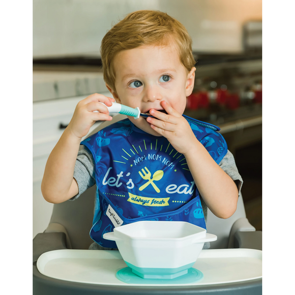 Tiny Twinkle Mess-Proof Easy Bib - Let's Eat