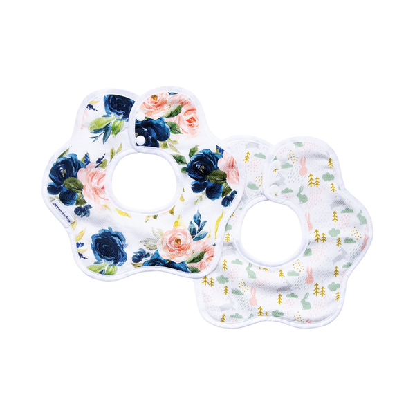 Tiny Twinkle Roundabout Bib 2Pk - Blush Set