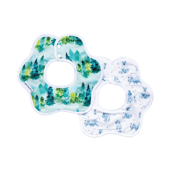 Tiny Twinkle Roundabout Bib 2Pk - Forest Set